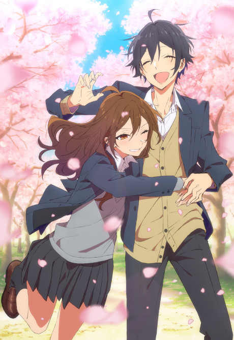 Cover art for Horimiya anime featuring Izumi Miyamura and Kyouko Hori